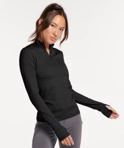 Women's FLX Balance Ribbed Quarter-Zip Mockneck Top