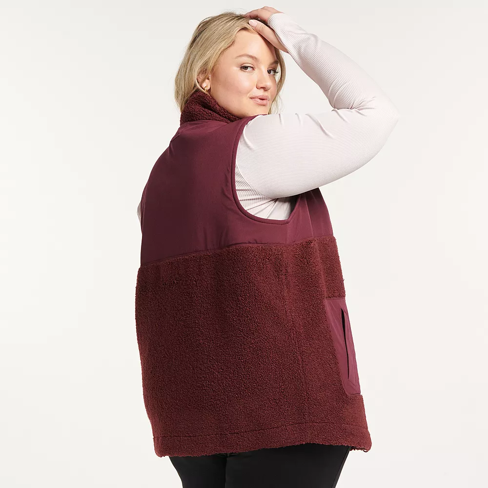Plus Size FLX Boucle Mixed-Media Vest - Image 10