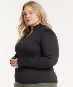 Women's FLX Balance Ribbed Quarter-Zip Mockneck Top