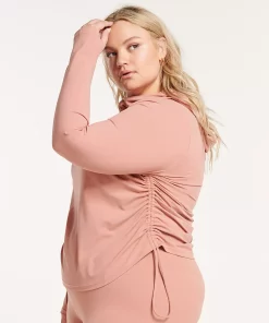 Plus Size FLX Affirmation Hooded Mockneck Top