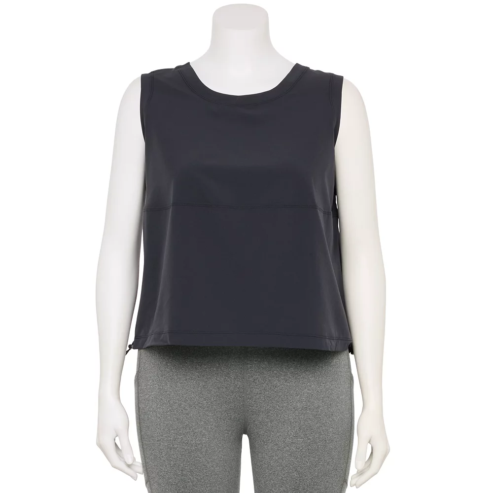 Plus Size FLX Cinch-Back Woven Tank