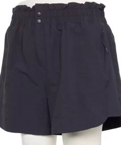 Plus Size FLX High-Waisted Paperbag-Waist Shorts