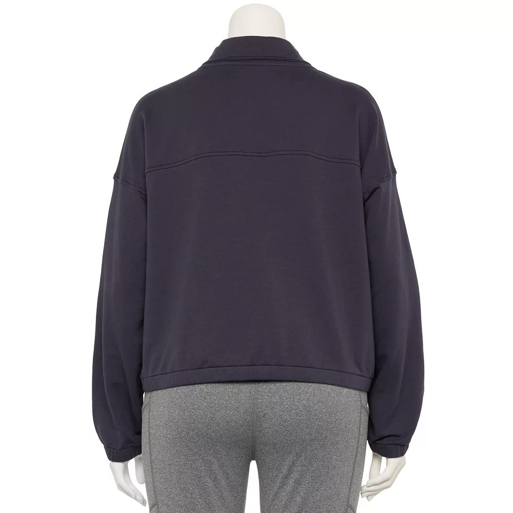 Plus Size FLX Quarter-Zip French Terry Sweatshirt - Image 2