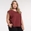 Plus Size FLX Restore Shoulder-Tuck Sleeveless Top