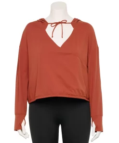 Plus Size FLX Surplice Lightweight Hoodie