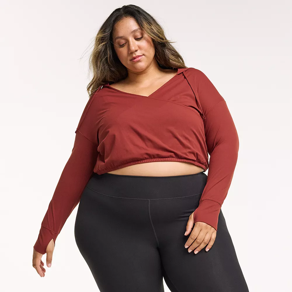 Plus Size FLX Surplice Lightweight Hoodie - Image 4