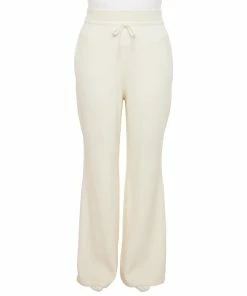 Plus Size FLX Ribbed High-Waisted Flared Sweater Pants