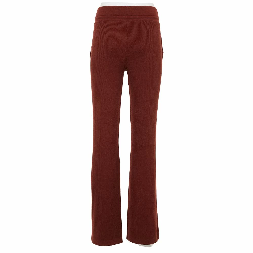 Women's FLX Ribbed High-Waisted Flared Sweater Pants - Image 3