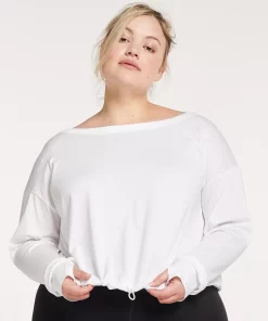 Plus Size FLX Cinched Bungee-Hem Top