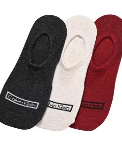 Women's Calvin Klein 3 Pack No Show Heritage Socks