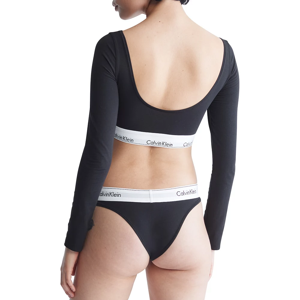 Calvin Klein Modern Cotton Unlined Long Sleeve Bralette QF7010 - Image 3