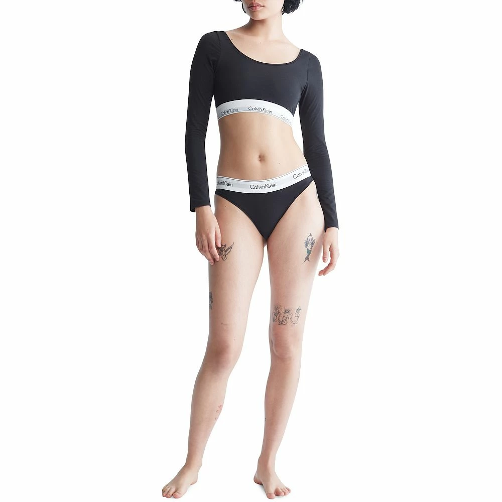 Calvin Klein Modern Cotton Unlined Long Sleeve Bralette QF7010 - Image 5