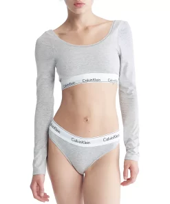 Calvin Klein Modern Cotton Unlined Long Sleeve Bralette QF7010
