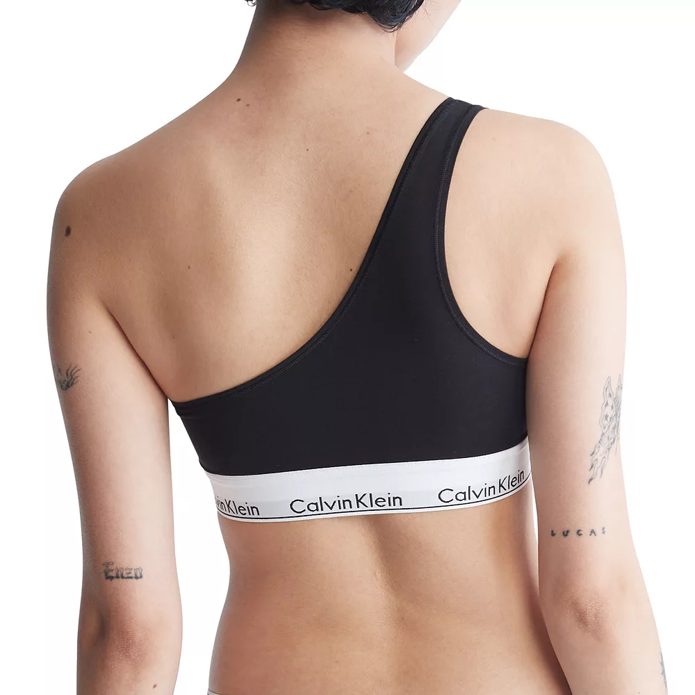 Calvin Klein Modern Cotton Unlined One-Shoulder Bralette QF7007 - Image 3