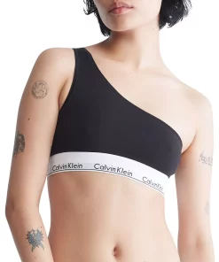 Calvin Klein Modern Cotton Unlined One-Shoulder Bralette QF7007