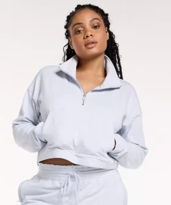 Women's FLX Embrace Quarter-Zip French Terry Sweatshirt in Cool Daisy