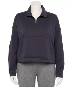Plus Size FLX Quarter-Zip French Terry Sweatshirt